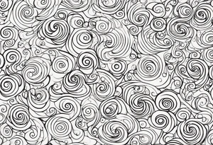 Swirls and whirls of lace repeating tattoo idea