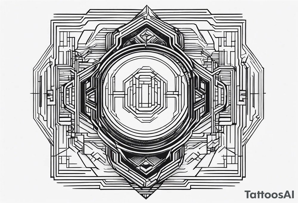 Circuit minimalistic tattoo idea