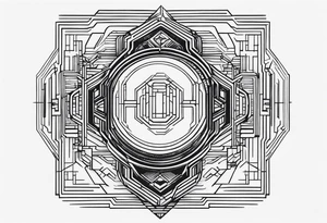 Circuit minimalistic tattoo idea