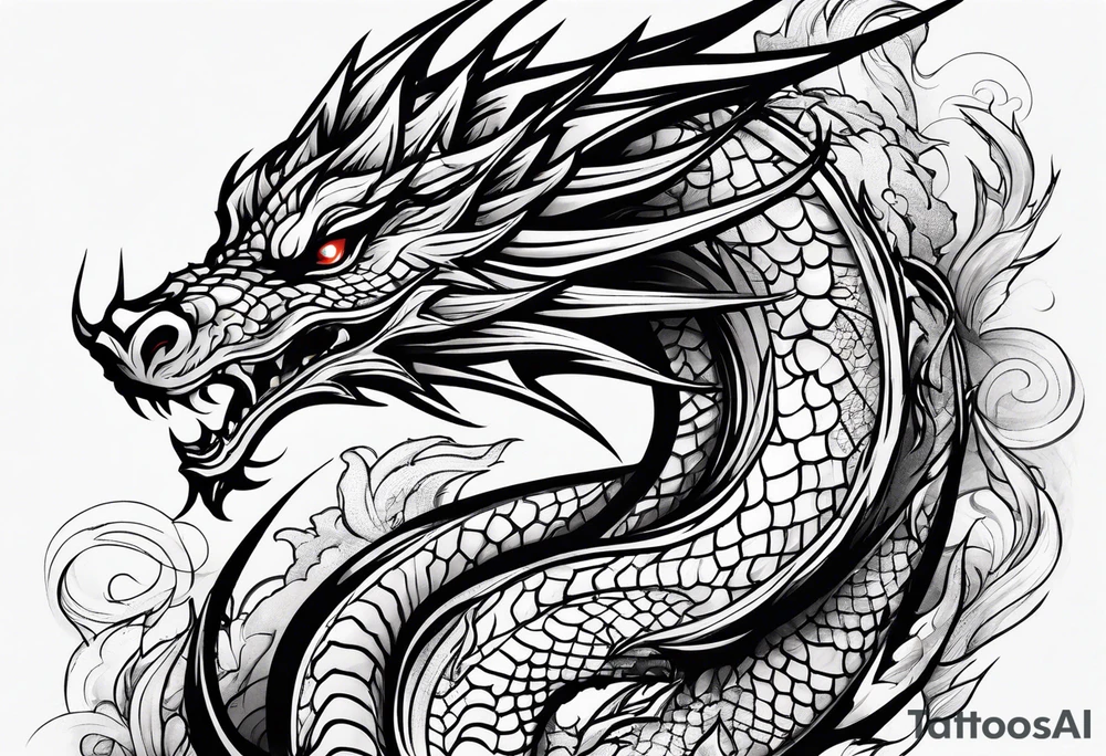 simple dragon tattoo idea