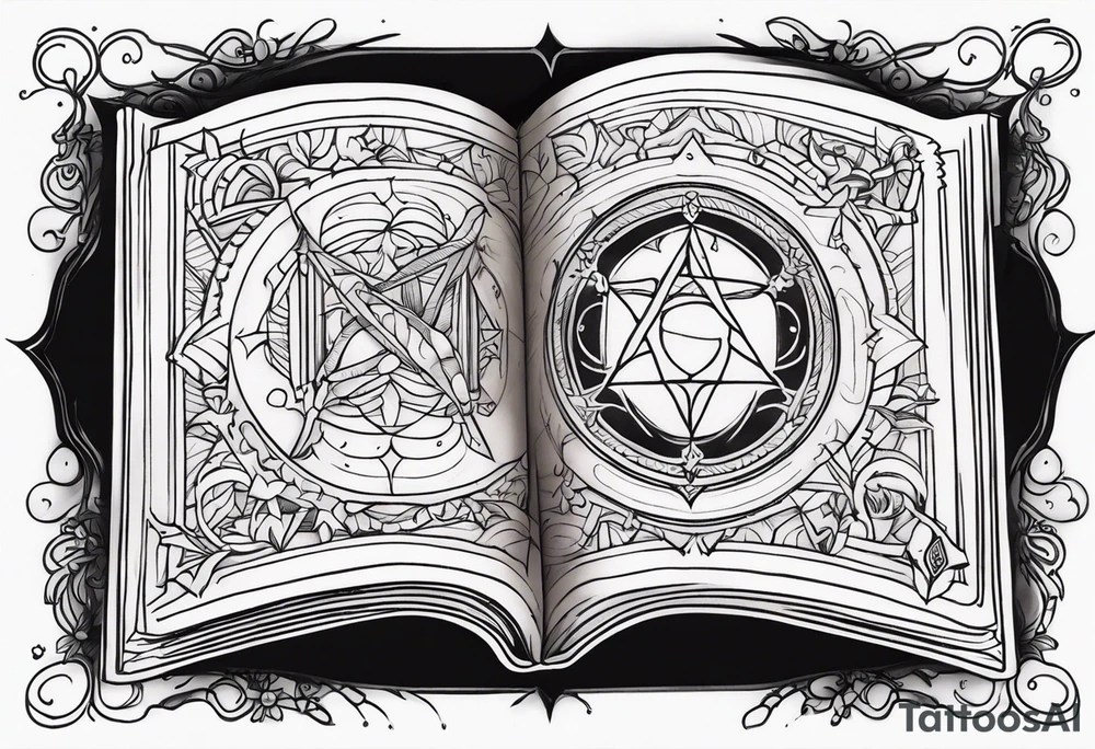 spell book tattoo idea