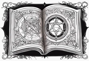 spell book tattoo idea