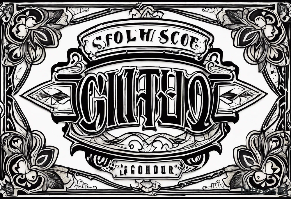 Leather Tooled Western Tattoo tattoo idea