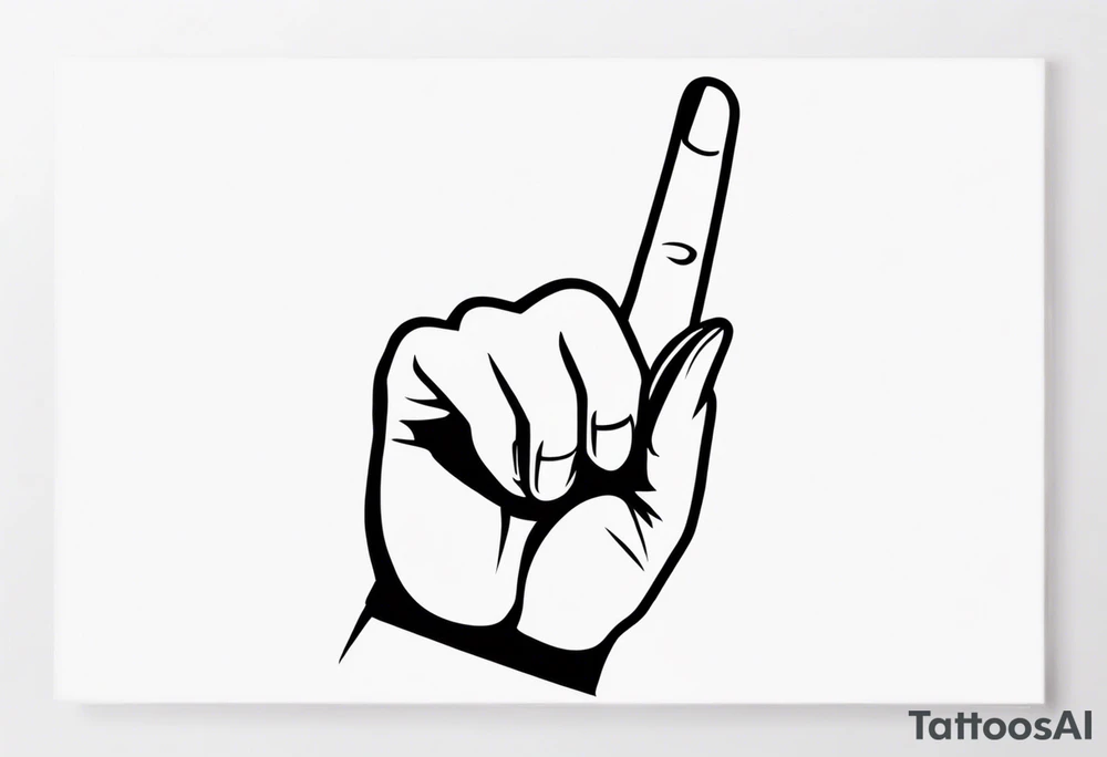 middle finger with fuck you tattoo idea