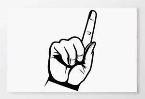 middle finger with fuck you tattoo idea