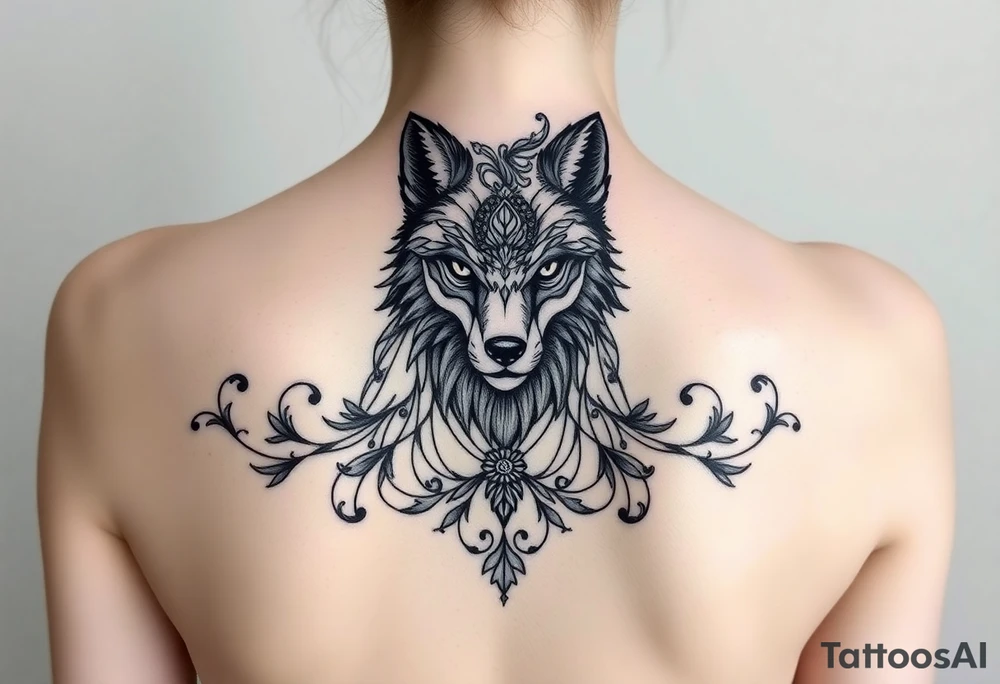 Little red riding hood nursery rhyme big bad wolf tattoo idea
