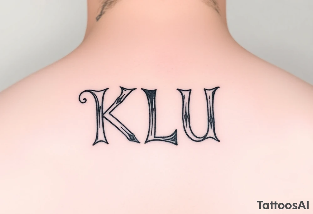 Disney inspired initials KLU for friends tattoo idea