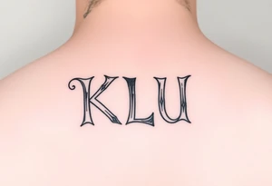Disney inspired initials KLU for friends tattoo idea