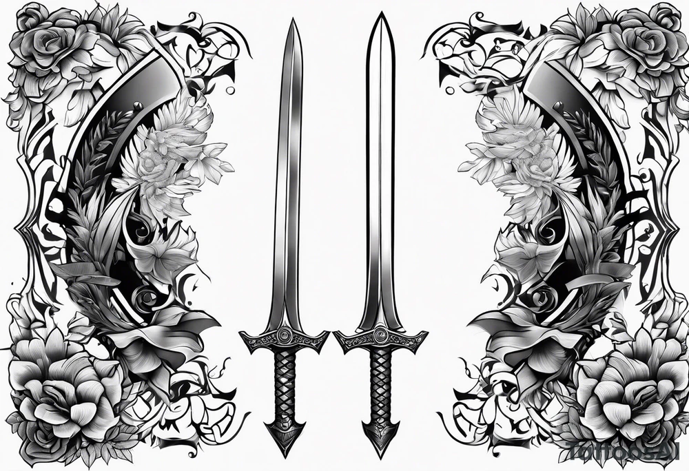 sword, bolt tattoo idea