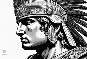 alexander the great with headdress tattoo idea