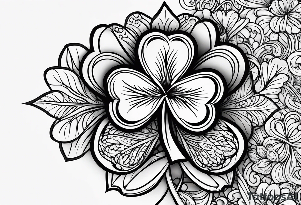 Four leaf clover tattoo idea