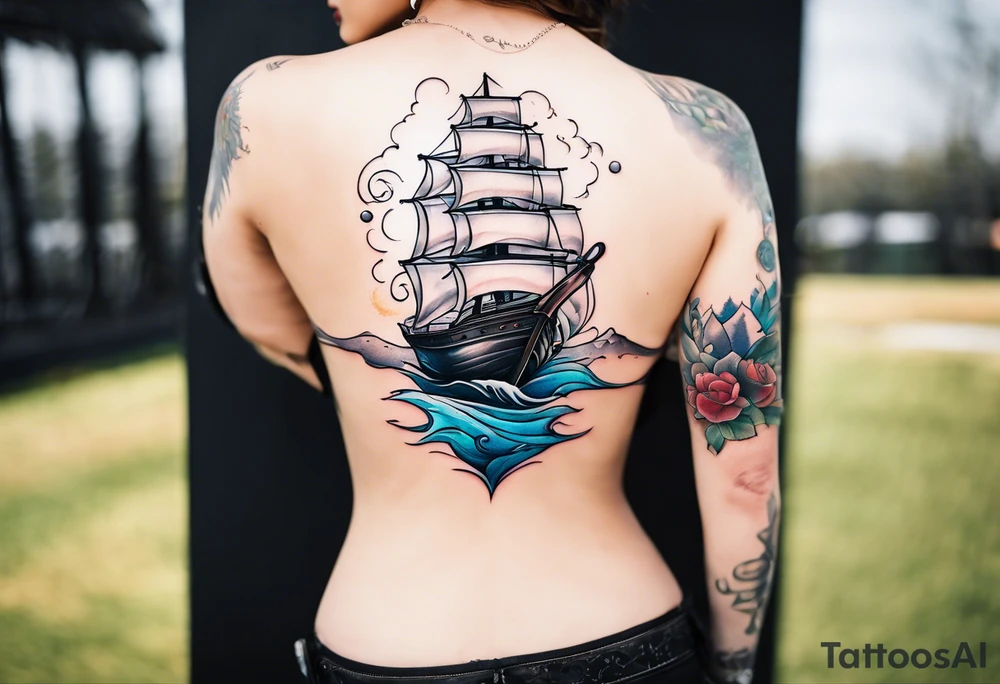 a tattoo that matches the lyrics of to build a boat tattoo idea