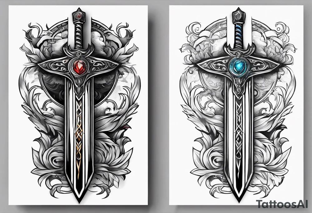energy sword tattoo idea