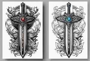 energy sword tattoo idea