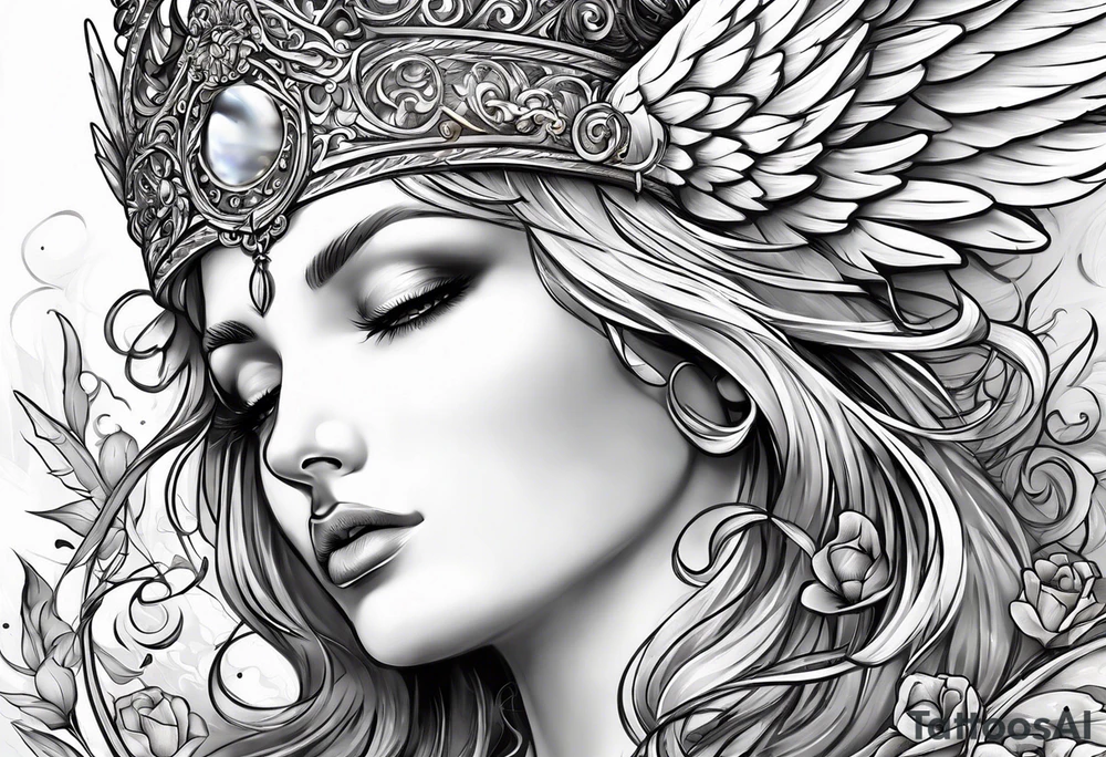 Angel murial heaven tattoo idea