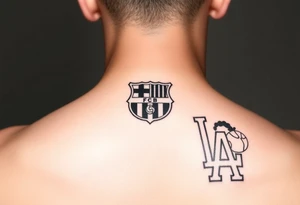 Vinny 01 29 2015 one dope soul one piece fc barcelona la dodgers blend tattoo idea