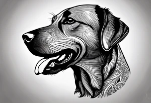 LABRADOR barking tattoo idea