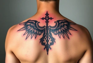 representing equilibrium or balance. color could be black and red or only black tattoo idea