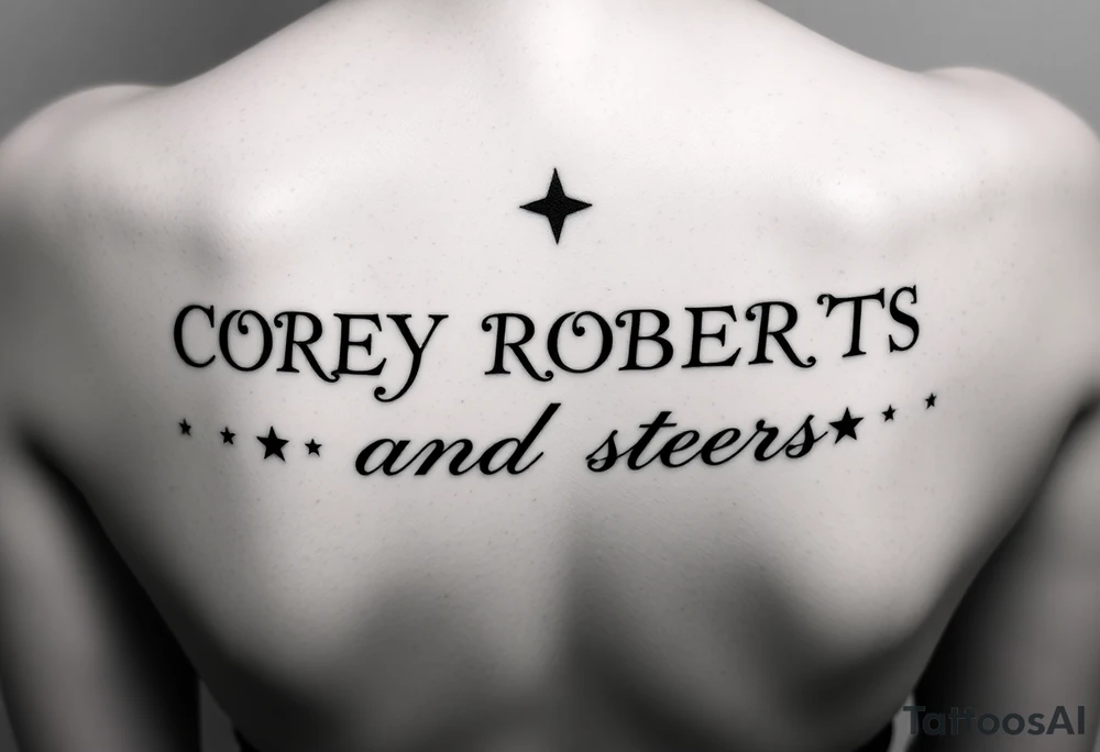 COREY ROBERTS and stars tattoo idea
