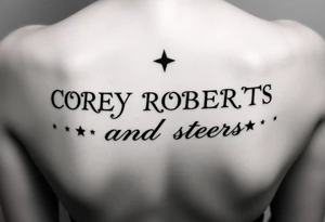 COREY ROBERTS and stars tattoo idea