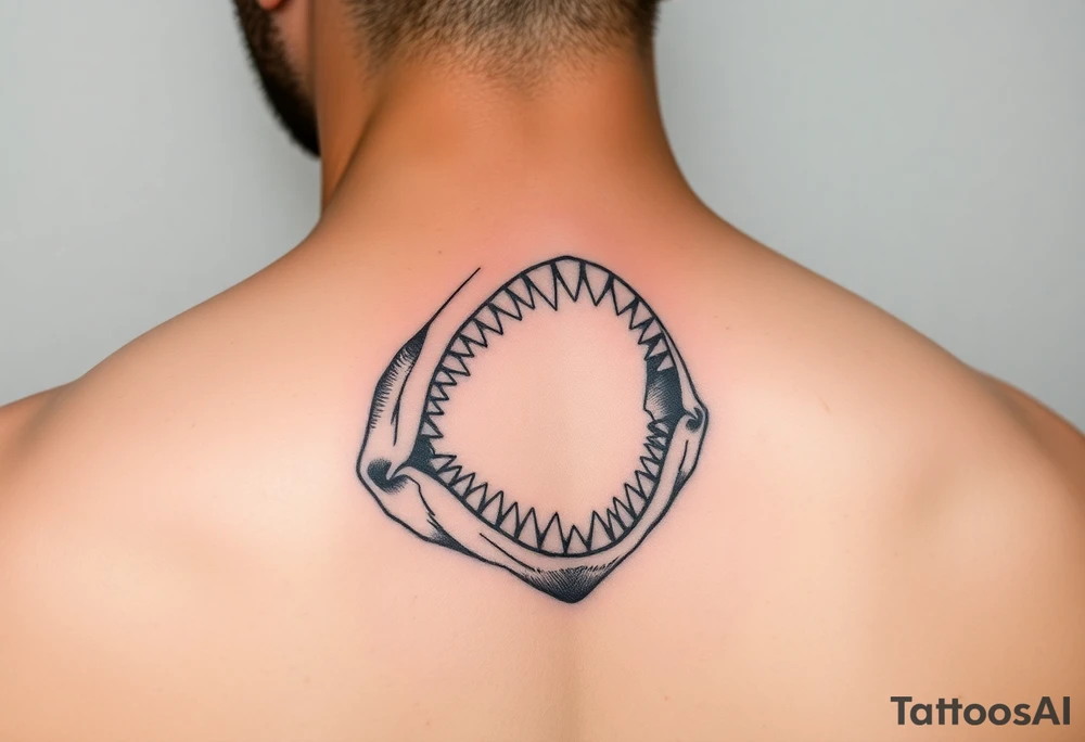 shark jaw tattoo idea