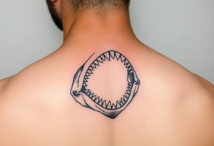shark jaw tattoo idea