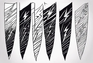 Make an arm sleeve with lightning bolt tattoo idea