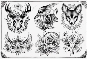 reh und forelle tattoo idea