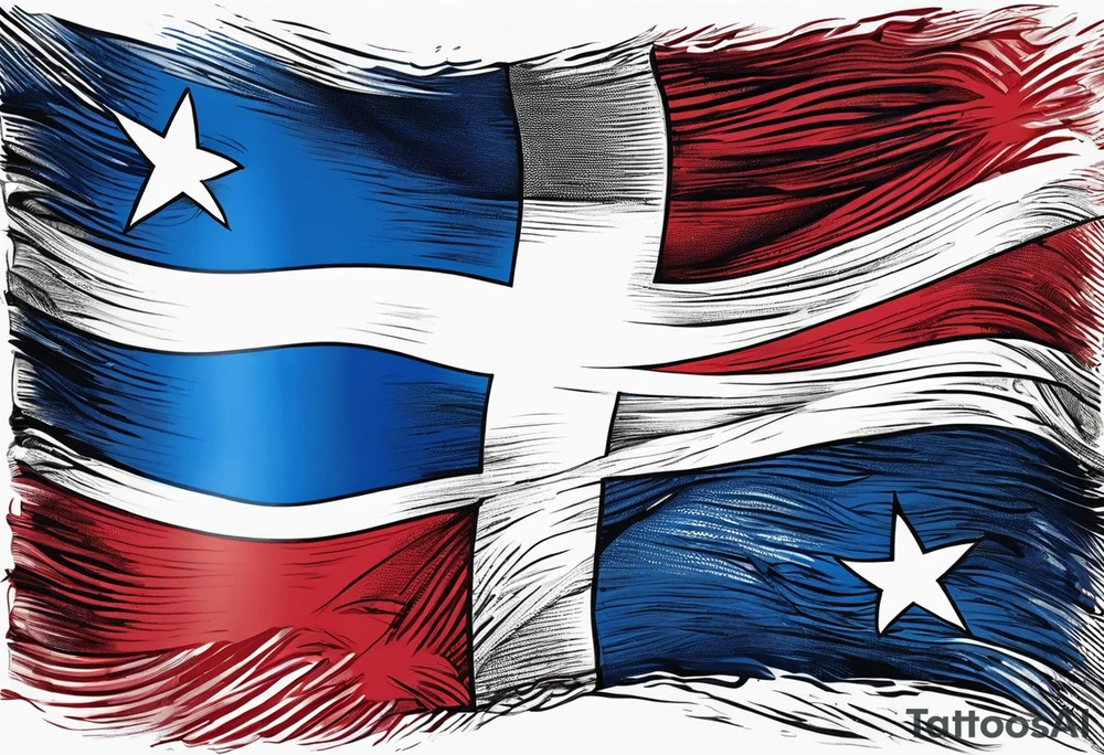 puerto ricos flag , make it look deep and detailed tattoo idea