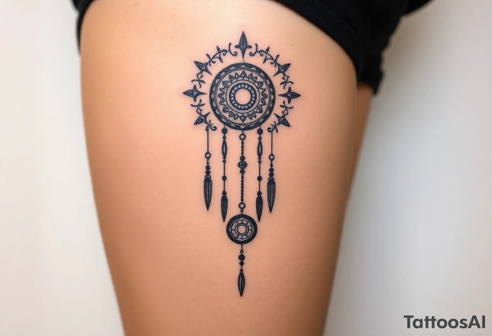 wind chimes tattoo idea