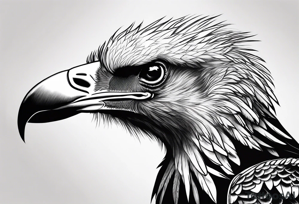 angry vulture tattoo idea
