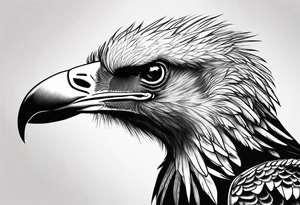 angry vulture tattoo idea