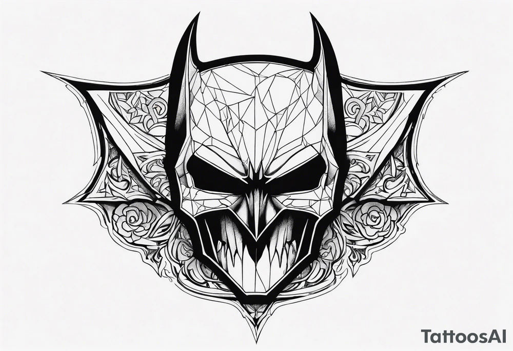skull of batman tattoo idea