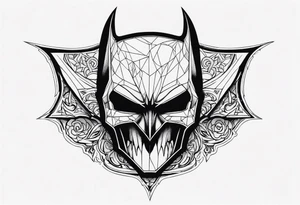 skull of batman tattoo idea