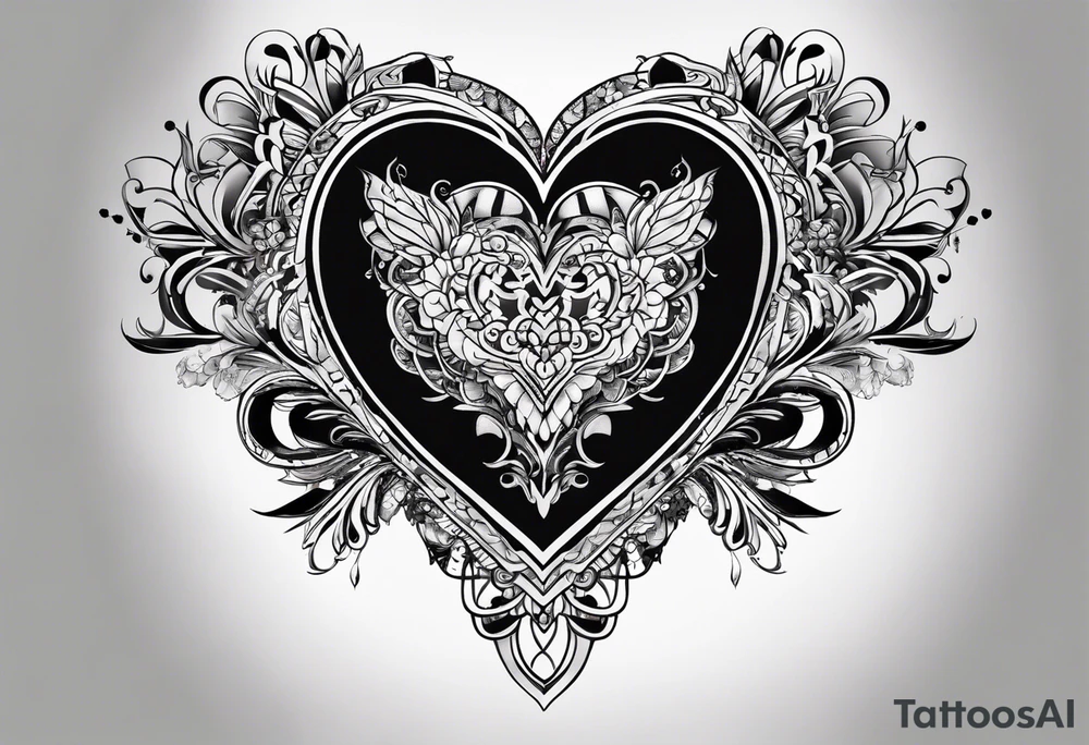 A tattoo with the name: kaimani with a heart tattoo idea