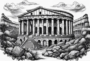 Julius Caesar and colosseum tattoo idea