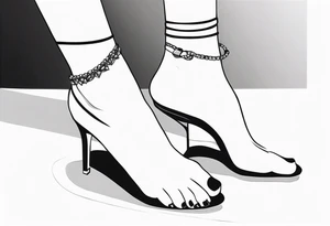 realistic feminine ankle bracelet tattoo tattoo idea