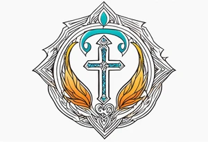 strength, pisces, water, phoenix, small, nuanced, positive, ankh tattoo idea