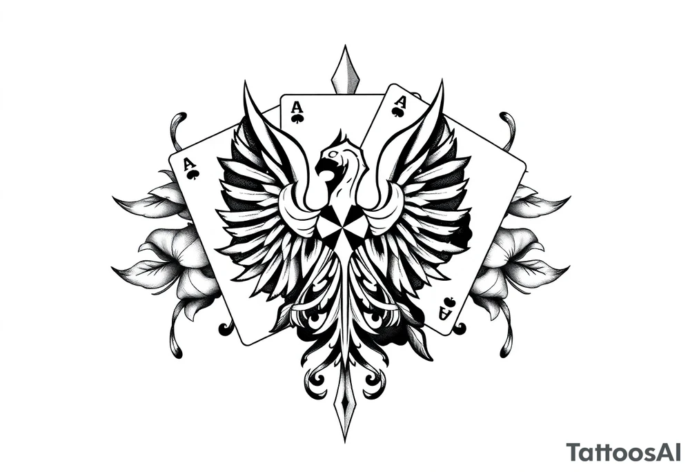 Poland symbol and poker cards Add casino money to it. tattoo idea
