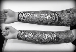 barbara as a sleeve tattoo outside shaded but the inside is clear tattoo idea