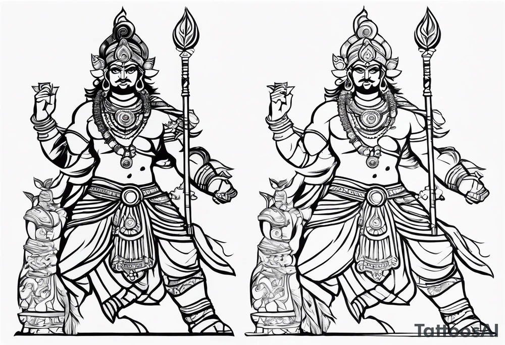 Hindu warrior Karna tattoo idea