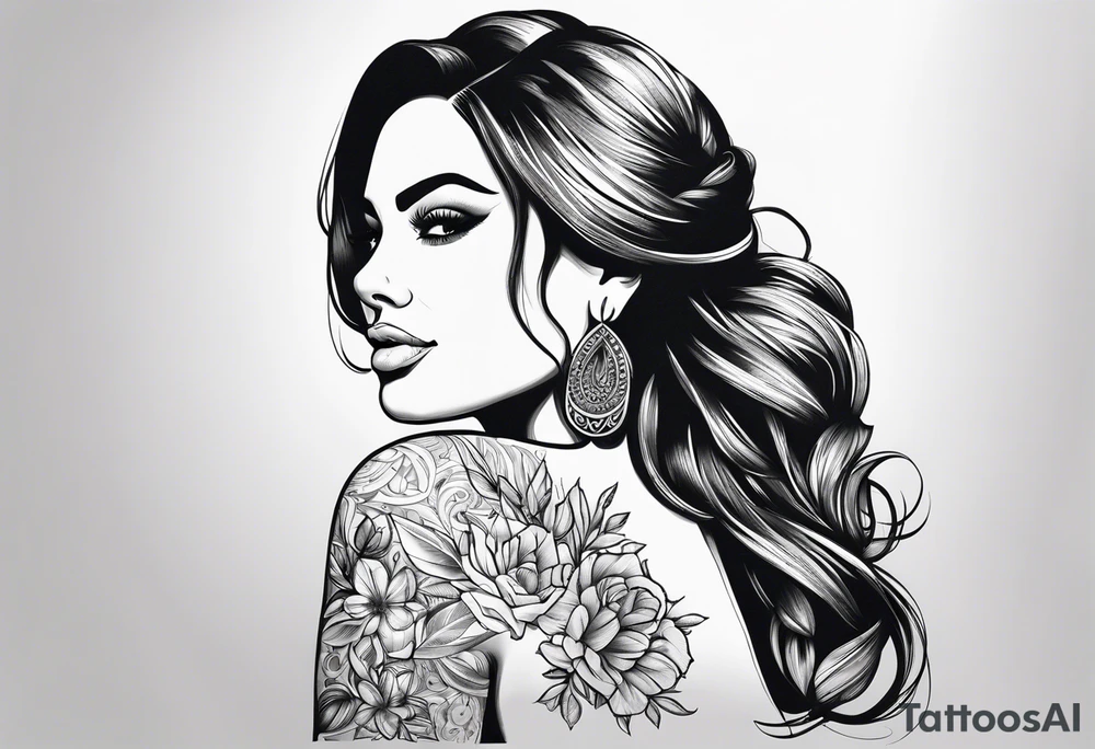 Araceli in cursive tattoo idea