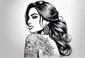 Araceli in cursive tattoo idea