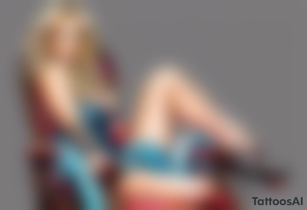 Britney Spears sitting on a chair tattoo idea