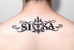 Create a small 
tattoo with the word the word SITKA and a claddagh ring tattoo idea