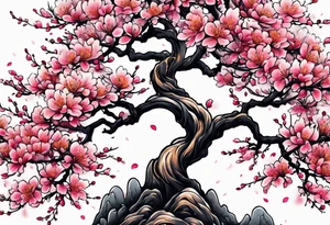 Japanese cherry tree tattoo idea