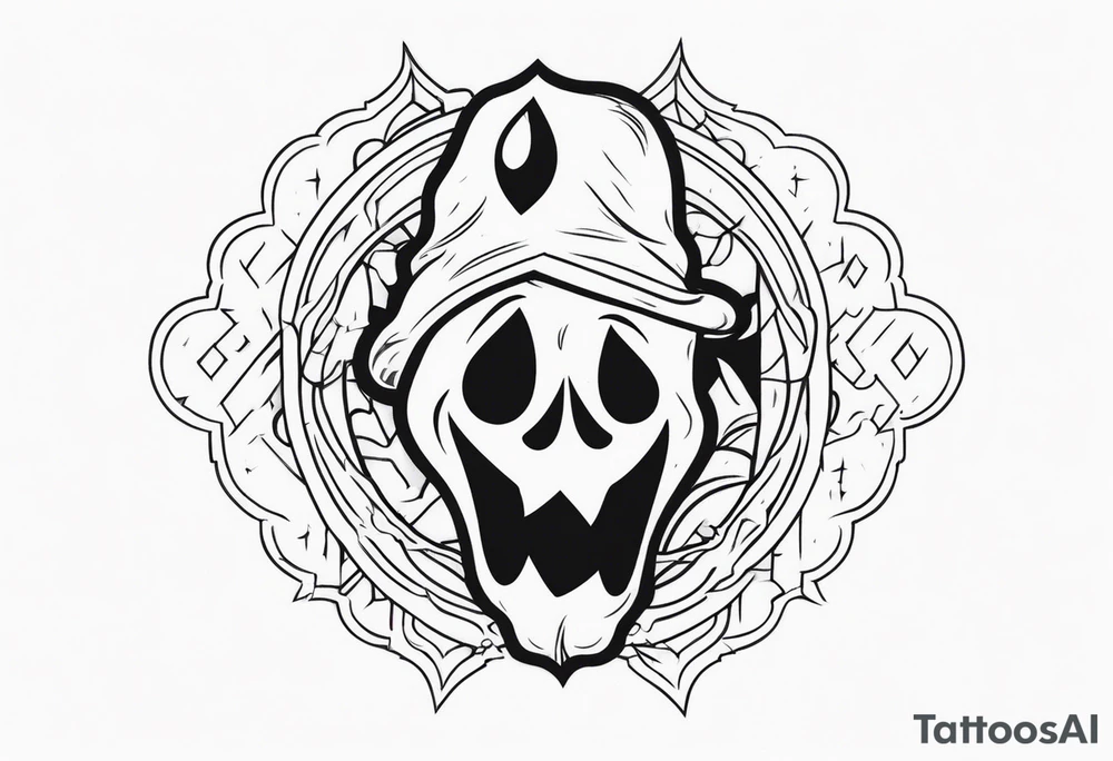 ghost who crying tattoo idea