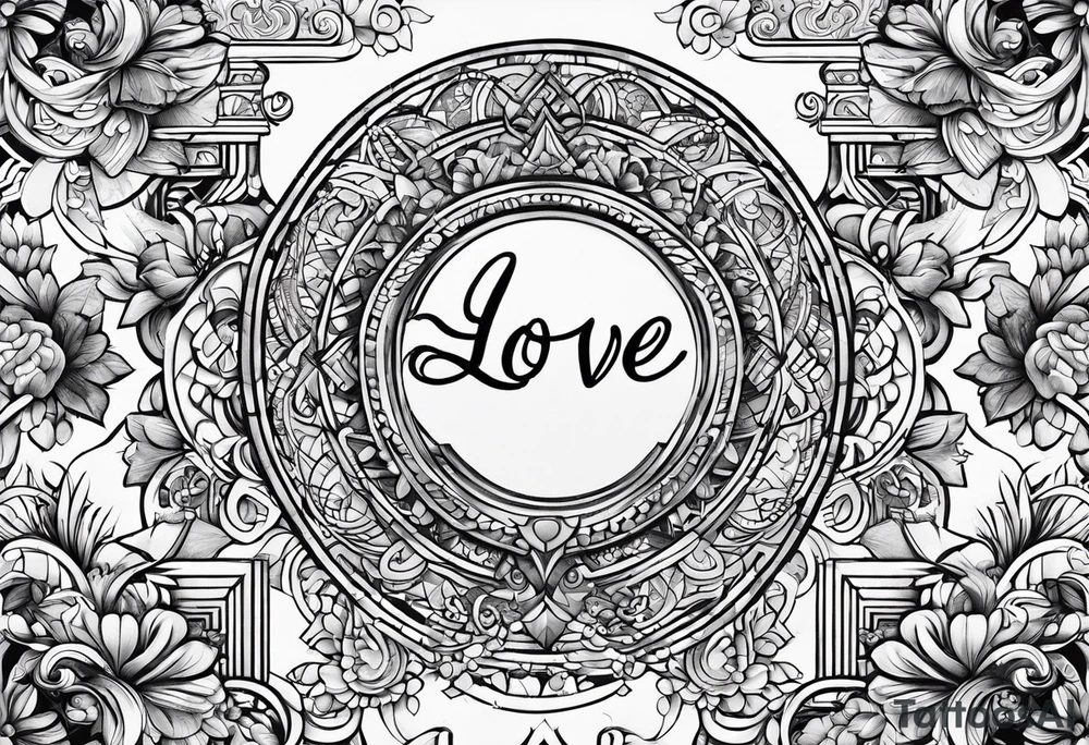 love pattern tattoo idea