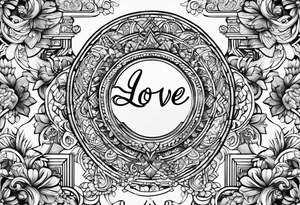 love pattern tattoo idea