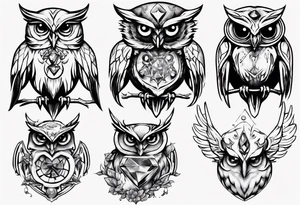 The Demon Owl Stolas, a Prince of Hell who is obsessed with gems, knowledge of astrology and poisonous gems. tattoo idea